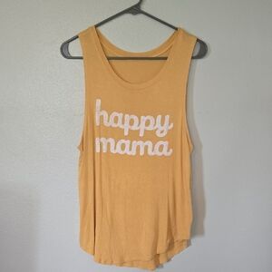 Yellow Happy Mama Tank Size Large